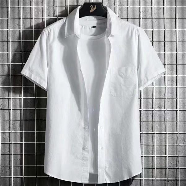 シャツ 半袖 メンズ 開襟シャツ カジュアルシャツ 折り襟 無地 胸ポケット付き スリム 夏服 通勤 オシャレ 細身 普段着 シンプル 新作 快適 | ブランド登録なし | 13