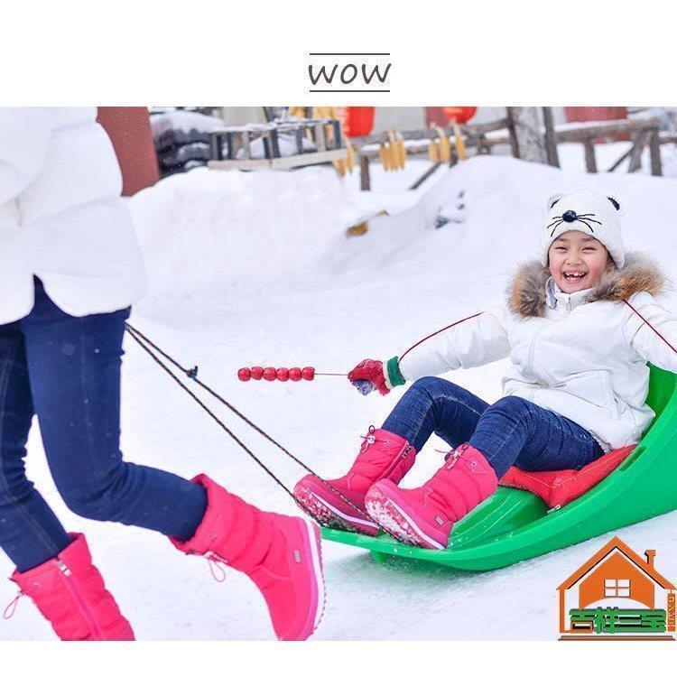 スノーブーツキッズ女の子雪遊び無地男の子裏起毛スノーブーツ防寒ジュニアレディースカジュアル裏ボアガールズ大人子供滑り止めブーツ | ブランド登録なし | 09