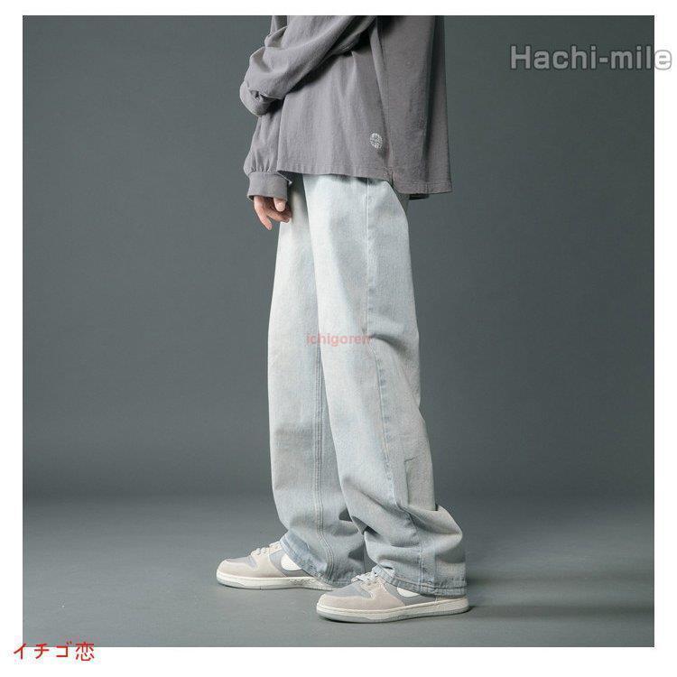 デニムパンツ メンズ ワイドパンツ ジーンズ イージーパンツ ジーパン Gパン ワイドデニム ワイドルック ストレート 秋 春 夏 | ブランド登録なし | 19