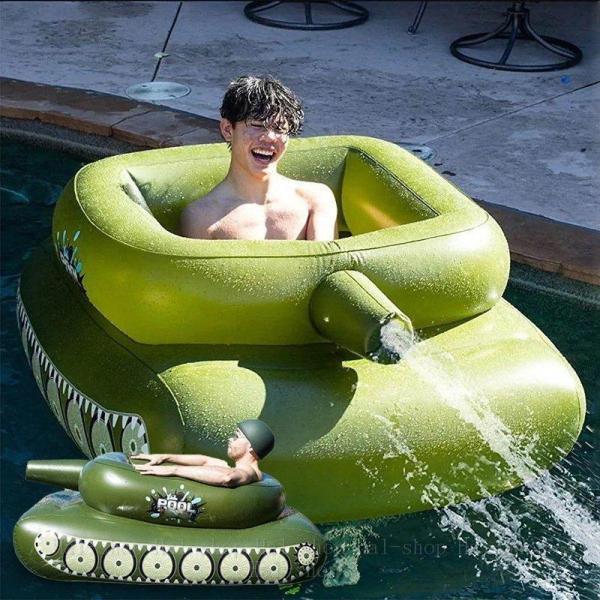 戦車 装甲車 浮き輪 プール 大人用 子供用 海 ビックフロート 水上 レジャー フローティングベッド 夏休み 旅行 アウトドア レジャー | ブランド登録なし