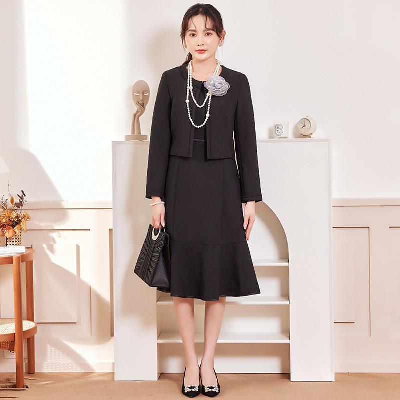 喪服 レディース スーツ 母親 2点セット ワンピース レディース 母 スーツレディース フォーマル 喪服 礼服 葬儀 法事 ブラックフォーマル | ブランド登録なし | 10