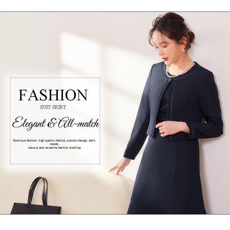 喪服 レディース スーツ 母親 2点セット ワンピース レディース 母 スーツレディース フォーマル 喪服 礼服 葬儀 法事 ブラックフォーマル | ブランド登録なし | 05