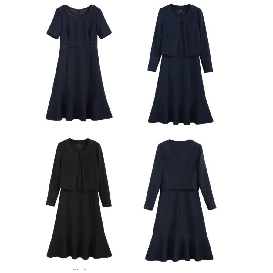喪服 レディース スーツ 母親 2点セット ワンピース レディース 母 スーツレディース フォーマル 喪服 礼服 葬儀 法事 ブラックフォーマル | ブランド登録なし | 08
