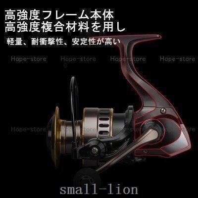淡水釣り海水淡水釣り具リールハニカムスピニングリールブラックドラグ力10KGギア比5.2:1 | ブランド登録なし | 02