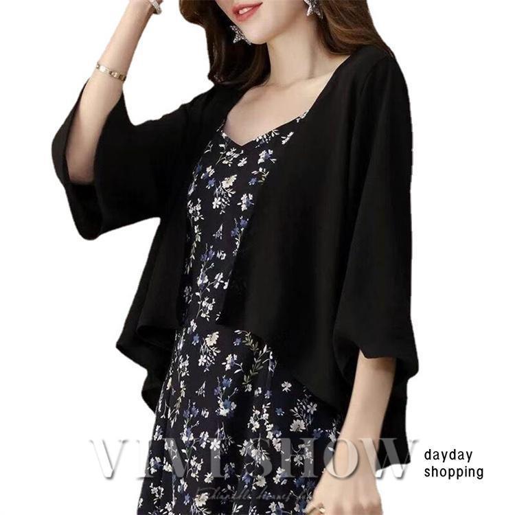 ボレロカーディガン レース レディース 半袖 ショール ドルマンスリーブ シンプル 薄手 軽量 トップス アウター 夏服 春夏秋 ショート丈 きれいめ | ブランド登録なし | 03