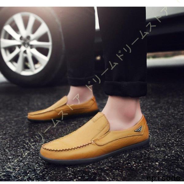 ドライビングシューズ メンズ カジュアルシューズ 革靴 ローファー メッシュ デッキシューズ モカシン メンズシューズ 黒 茶 靴 スニーカー 通気性 | ブランド登録なし | 19