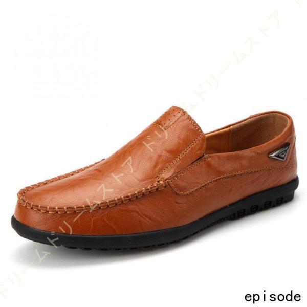 ドライビングシューズ メンズ カジュアルシューズ 革靴 ローファー メッシュ デッキシューズ モカシン メンズシューズ 黒 茶 靴 スニーカー 通気性 | ブランド登録なし | 03
