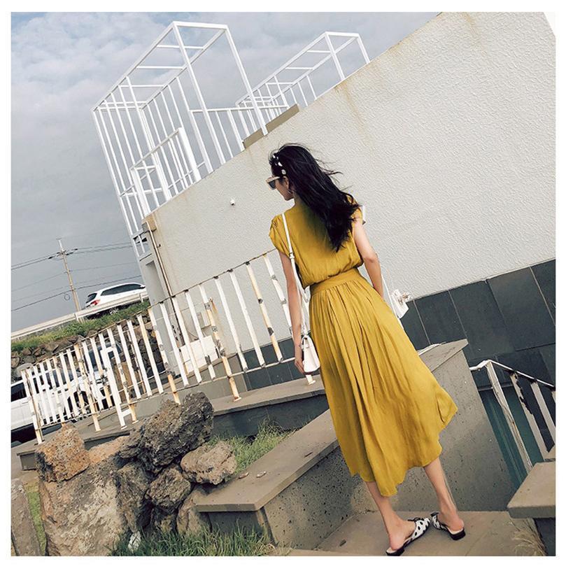 ワンピース レディース 半袖 ロング丈 シフォン 可愛い 夏 体型カバー ゆったり 通勤 きれいめ おしゃれ 着痩せ 無地 40代 50代 涼しい | ブランド登録なし | 15