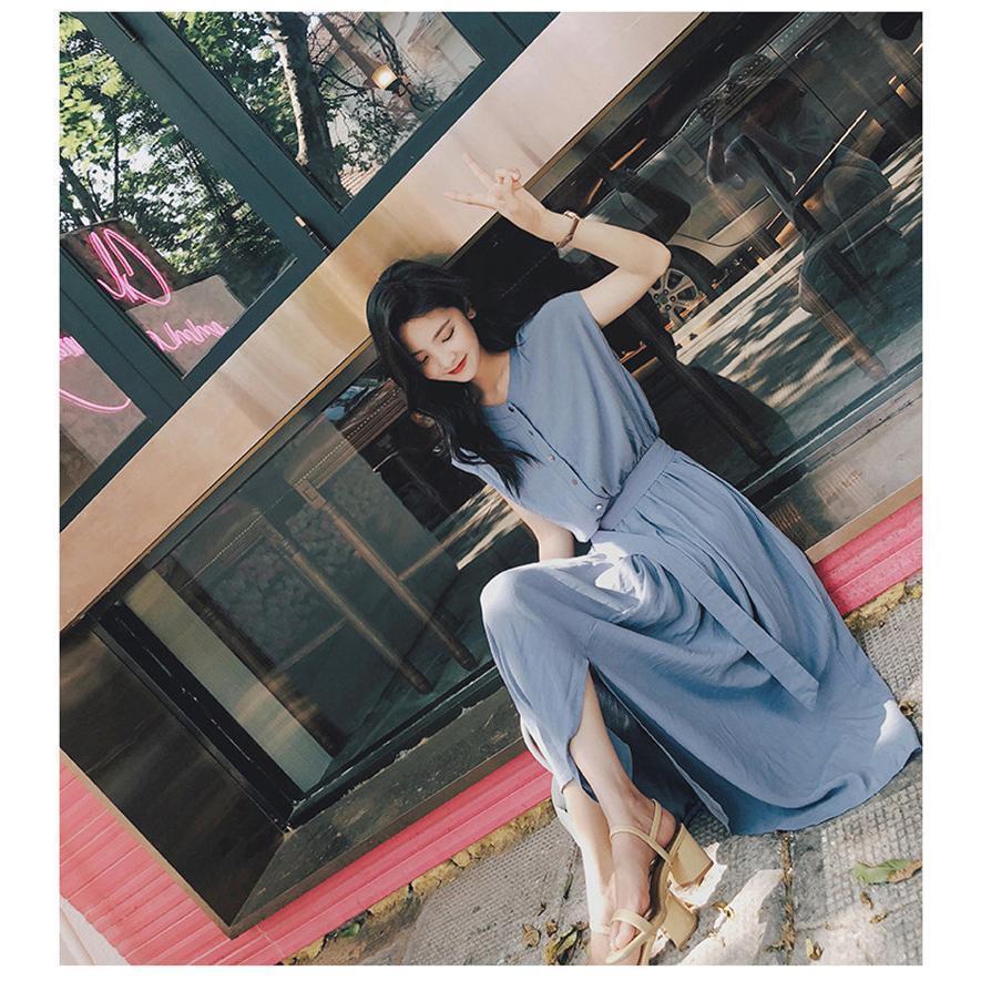 ワンピース レディース 半袖 ロング丈 シフォン 可愛い 夏 体型カバー ゆったり 通勤 きれいめ おしゃれ 着痩せ 無地 40代 50代 涼しい | ブランド登録なし | 09
