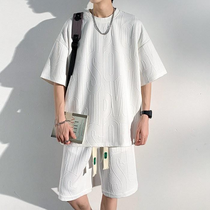 セットアップ メンズ 上下セット 夏 ゆったり tシャツ ハーフパンツ カジュアル 涼しい涼しい カジュアル シンプル | ブランド登録なし | 05