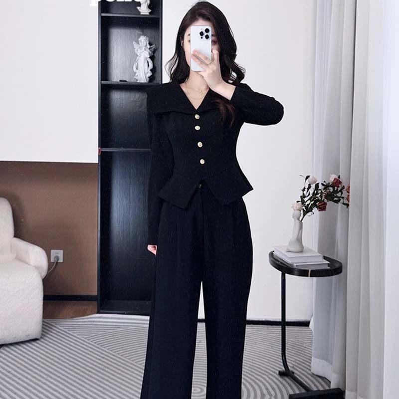 パンツドレス 結婚式 袖あり 大きいサイズ セットアップ 黒 おしゃれ パンツスーツ レディース フォーマルスーツ 親族 セレモニースーツ | ブランド登録なし | 03