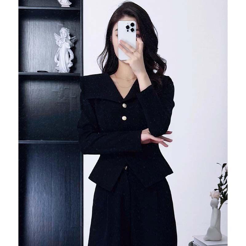 パンツドレス 結婚式 袖あり 大きいサイズ セットアップ 黒 おしゃれ パンツスーツ レディース フォーマルスーツ 親族 セレモニースーツ | ブランド登録なし | 04
