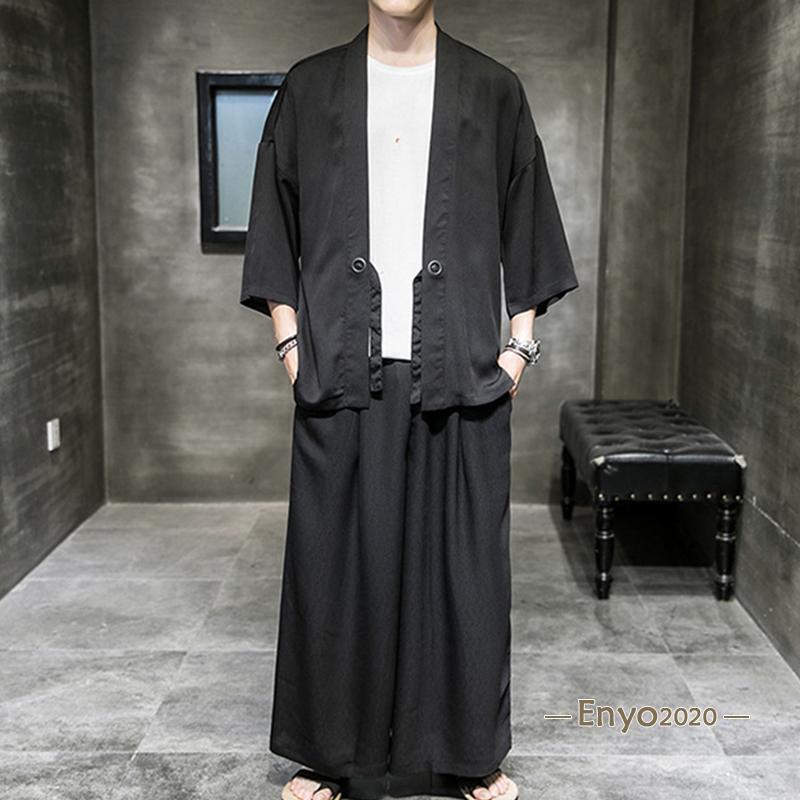 セットアップ メンズ ルームウェア サテン 冷感 七分袖 部屋着 スウェット 吸汗速乾 夏 涼しいシンプル ジャージ スウェット トレーニングウェア | ブランド登録なし | 02