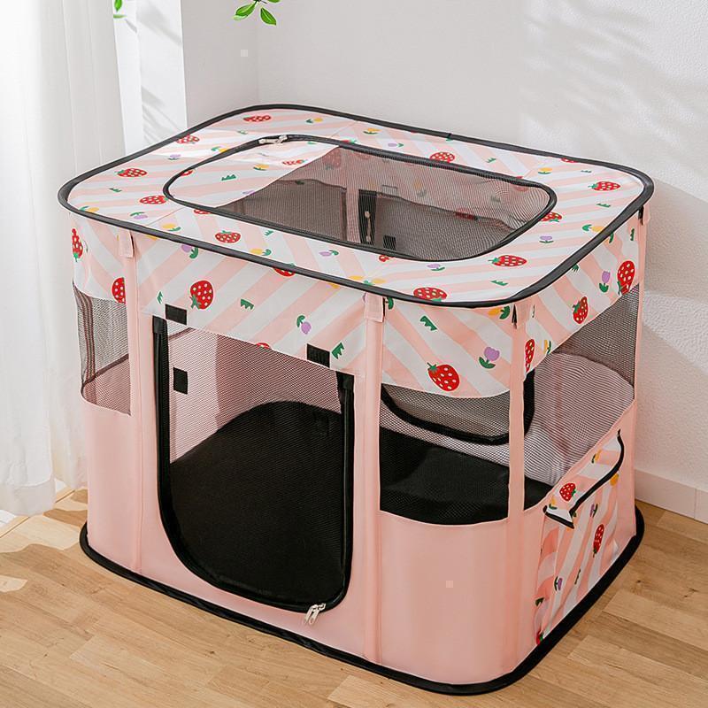 ペットサークル 折りたたみ式 テント 犬/猫/ウサギ用 全3色 持ち運び便利 組み立て簡単 メッシュ 小動物 ペットケージ 屋内 屋外 車内 丈夫 | ブランド登録なし | 10