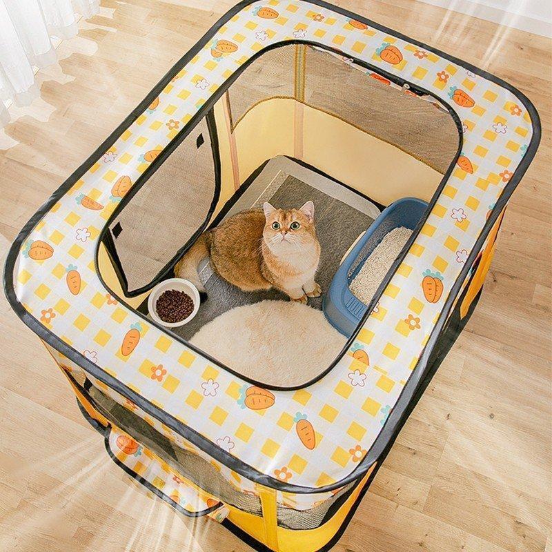 ペットサークル 折りたたみ式 テント 犬/猫/ウサギ用 全3色 持ち運び便利 組み立て簡単 メッシュ 小動物 ペットケージ 屋内 屋外 車内 丈夫 | ブランド登録なし | 02