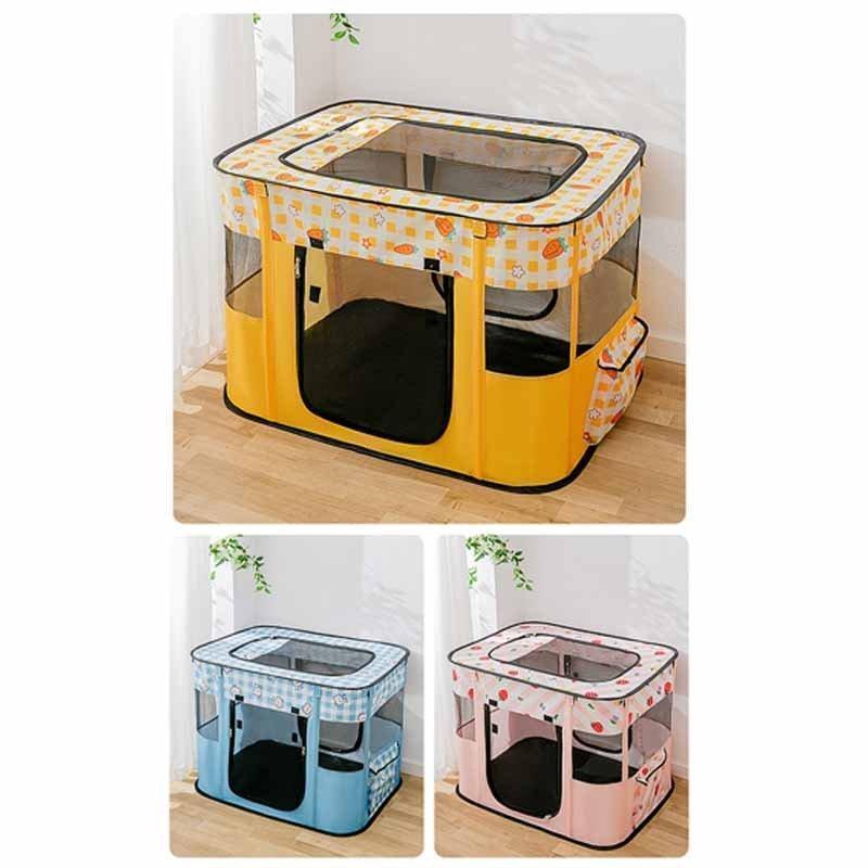 ペットサークル 折りたたみ式 テント 犬/猫/ウサギ用 全3色 持ち運び便利 組み立て簡単 メッシュ 小動物 ペットケージ 屋内 屋外 車内 丈夫 | ブランド登録なし | 08