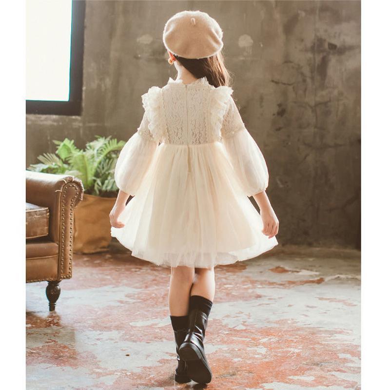 キッズワンピース 女の子 フォーマル ドレス チュールワンピース 長袖 レース 可愛い 結婚式 子供ドレス ピアノ発表会 | ブランド登録なし | 09