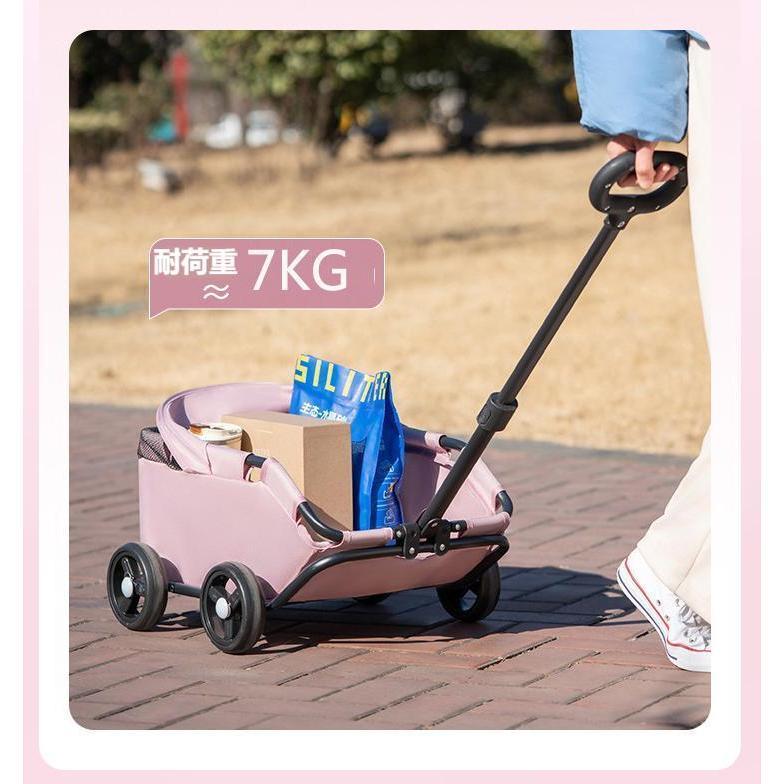 ペットカート 犬 カート 犬カート 猫 ペット用 軽量 コンパクト 4輪 折りたたみ 軽量 便利 外出用 耐荷重10kg 小型犬 低め 高齢者 防水 | ブランド登録なし | 01