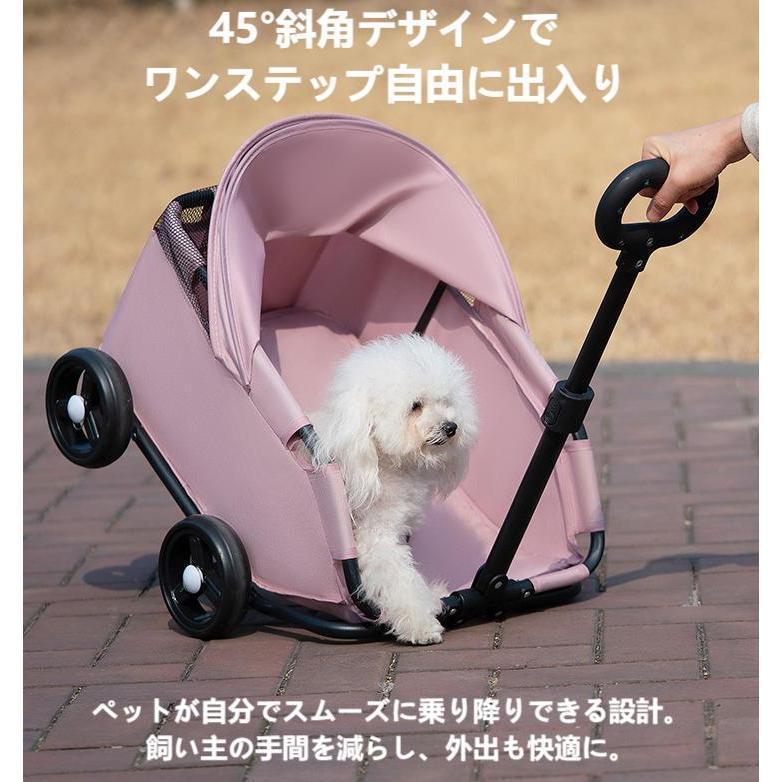 ペットカート 犬 カート 犬カート 猫 ペット用 軽量 コンパクト 4輪 折りたたみ 軽量 便利 外出用 耐荷重10kg 小型犬 低め 高齢者 防水 | ブランド登録なし | 02