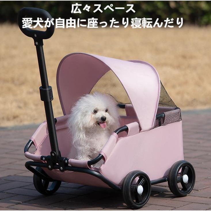 ペットカート 犬 カート 犬カート 猫 ペット用 軽量 コンパクト 4輪 折りたたみ 軽量 便利 外出用 耐荷重10kg 小型犬 低め 高齢者 防水 | ブランド登録なし | 05