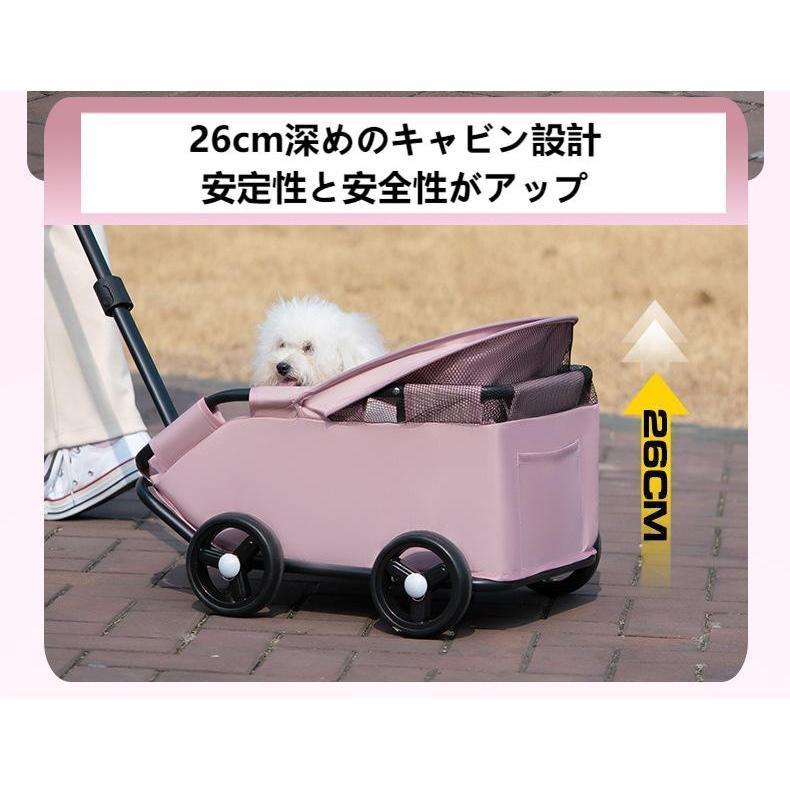 ペットカート 犬 カート 犬カート 猫 ペット用 軽量 コンパクト 4輪 折りたたみ 軽量 便利 外出用 耐荷重10kg 小型犬 低め 高齢者 防水 | ブランド登録なし | 06