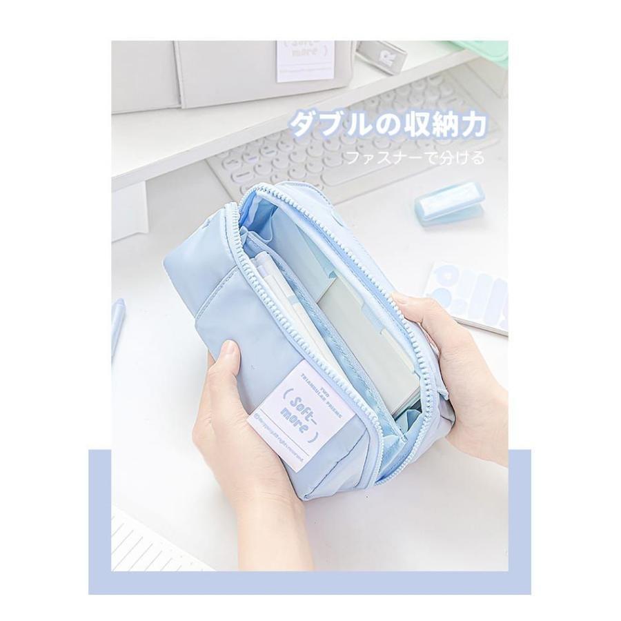 ペンケース ペンポーチ 筆箱 可愛い 文房具 女の子 キャンバス 学生 おしゃれ 大容量 便利 シンプル ふで箱 ふでばこ 学校 ユニセックス 中学生 | ブランド登録なし | 02