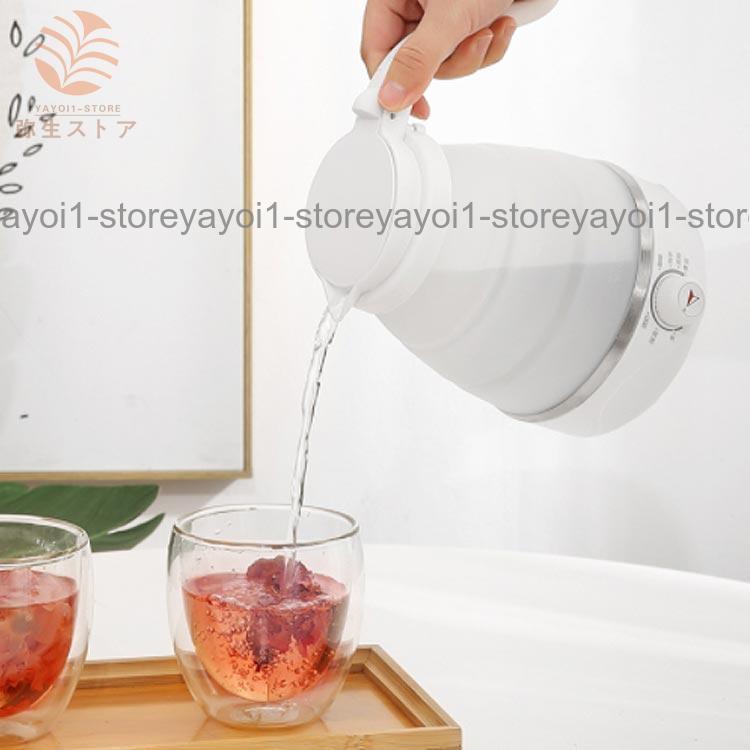 折りたたみケトル 電気ケトル 持ち運び 5段階調節 キャンプ アウトドア シリコン ケトル トラベルケトル 電気 折りたたみ 旅行 便 | ブランド登録なし | 02