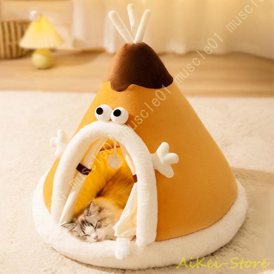 犬ハウス 猫 ハウス ドーム 冬 ペットベッド ペットハウス 犬小屋 可愛い 柔らかい クッション付き ペット用品 小/中/大型犬用 快適 テント | ブランド登録なし | 04