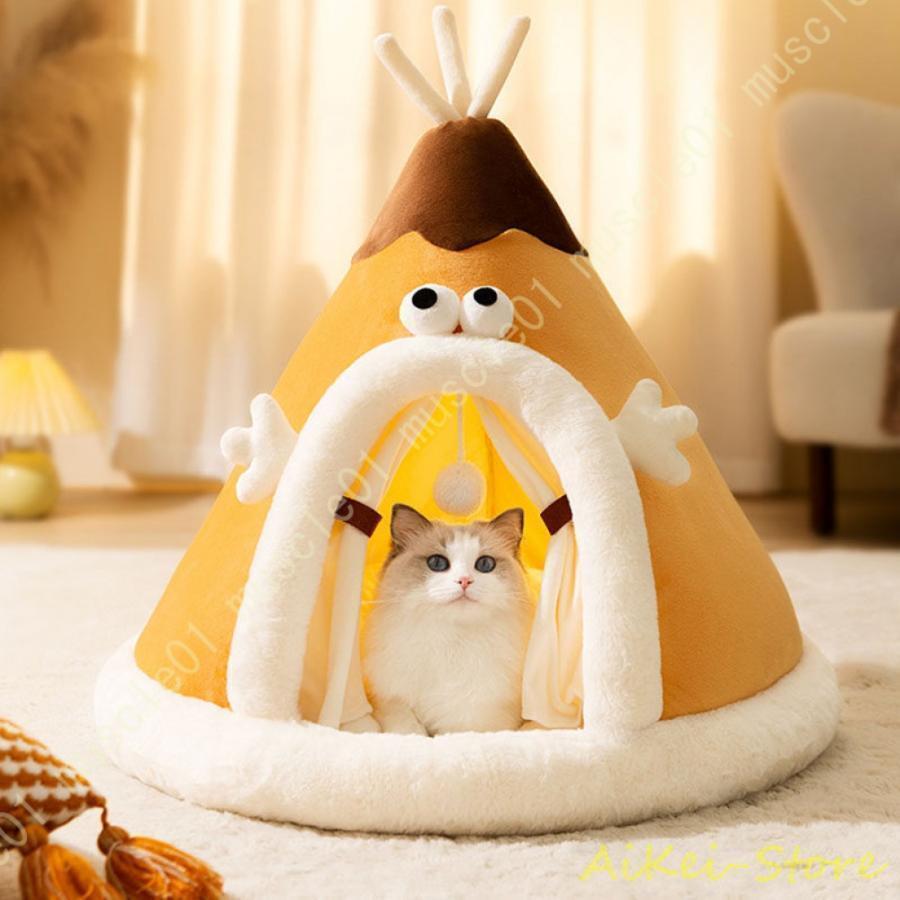 犬ハウス 猫 ハウス ドーム 冬 ペットベッド ペットハウス 犬小屋 可愛い 柔らかい クッション付き ペット用品 小/中/大型犬用 快適 テント | ブランド登録なし | 05