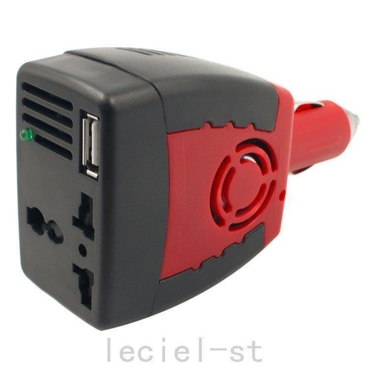 車用 インバーター コンバーター コンセント 110V 220V シガーソケット 変換 AC電源 USB 車 スマホ 12V対応 急速充電 | ブランド登録なし | 01