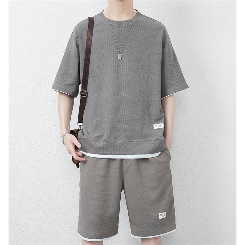 セットアップ メンズ 半袖 Tシャツ ショートパンツ パジャマ ルームウェア 部屋着 ス 半ズボン ジャージ 吸汗速乾 夏服 接触冷感 涼しい |  | 19