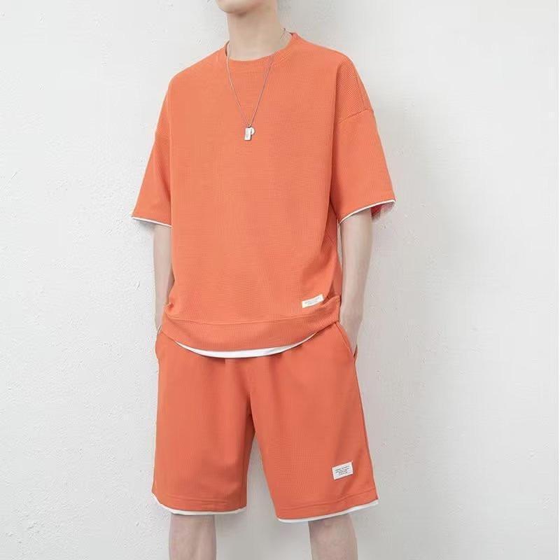 セットアップ メンズ 半袖 Tシャツ ショートパンツ パジャマ ルームウェア 部屋着 ス 半ズボン ジャージ 吸汗速乾 夏服 接触冷感 涼しい |  | 03