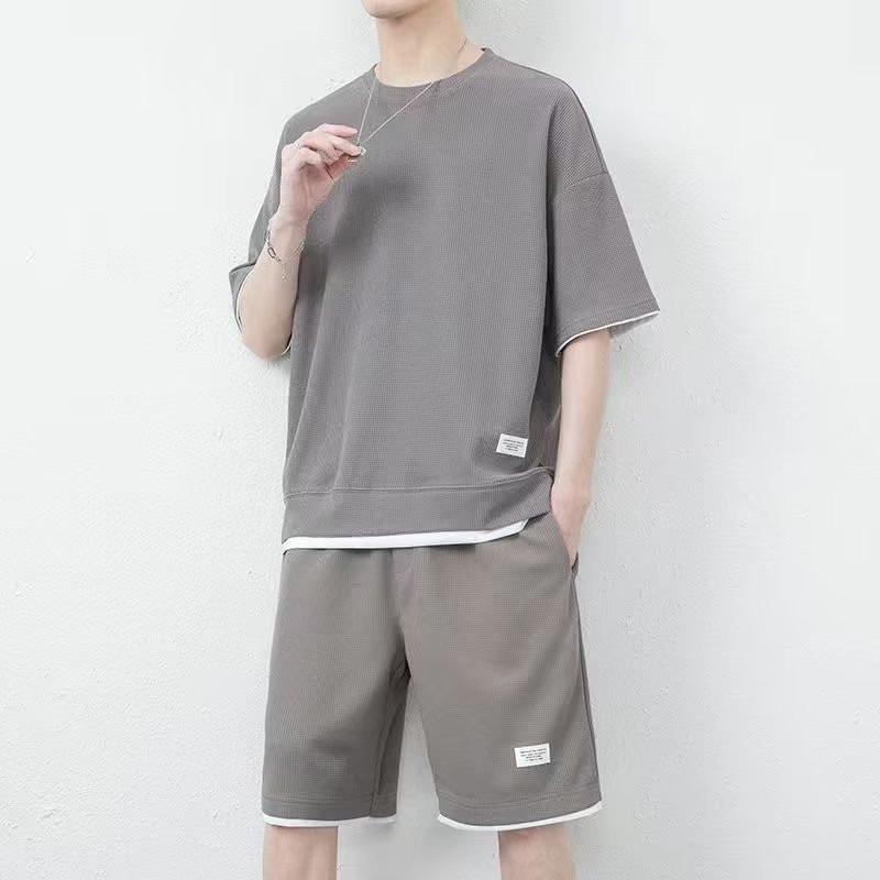 セットアップ メンズ 半袖 Tシャツ ショートパンツ パジャマ ルームウェア 部屋着 ス 半ズボン ジャージ 吸汗速乾 夏服 接触冷感 涼しい |  | 04
