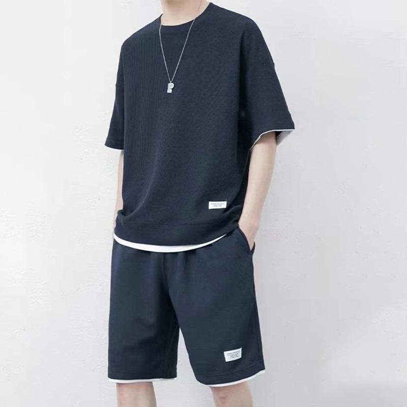 セットアップ メンズ 半袖 Tシャツ ショートパンツ パジャマ ルームウェア 部屋着 ス 半ズボン ジャージ 吸汗速乾 夏服 接触冷感 涼しい |  | 09