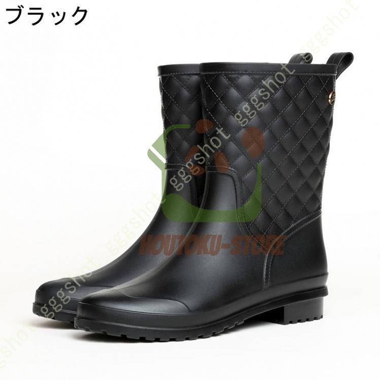 長靴 レディース 雪 防水 滑らない 農作業 ロング 軽量 歩きやすい レインブーツ レディースレインシューズ 折りたたみ おしゃれ かわいい 園芸用 | ブランド登録なし | 01