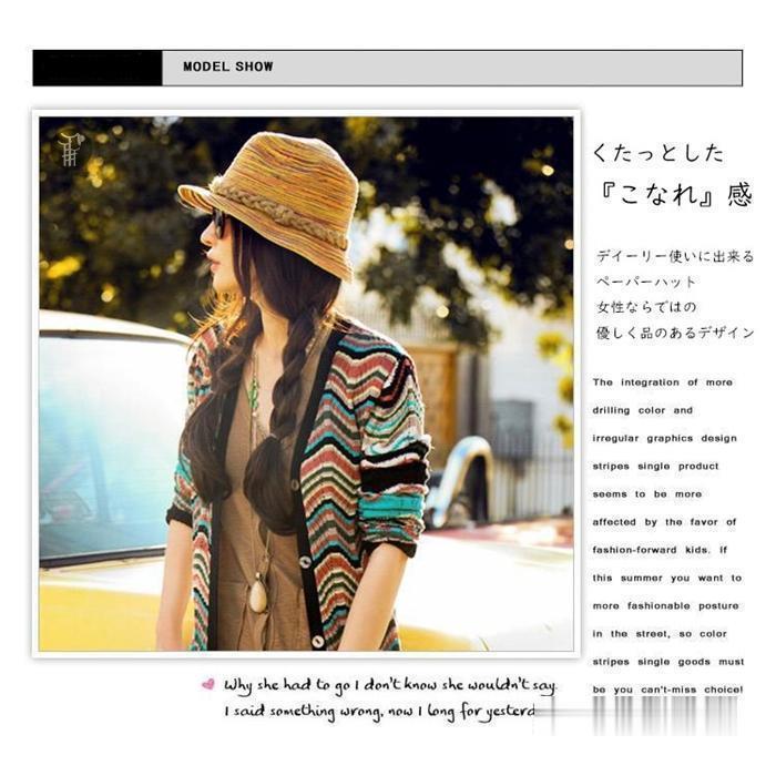 麦わら帽子 日よけ ストローハット ペーパー帽子 ハット レディース UVカット 麻縄飾り 夏 UVカット帽子 紫外線対策 小顔効果 |  | 03