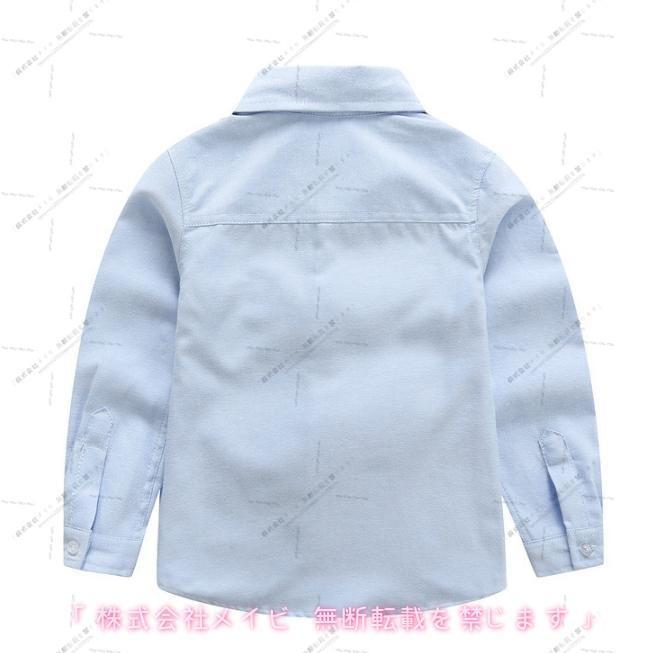 男の子 カジュアルシャツ 子ども服 ジュニア 長袖 ス キッズ フォーマル ワイシャツ Yシャツ ブラウス 130cm 140cm | ブランド登録なし | 03
