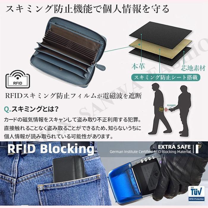 長財布 レディース 大容量 ラウンドファスナー 財布 ギャルソン型 カード収納 じゃばら財布 コインスルー スキミング防止 磁気防止 | ブランド登録なし | 07
