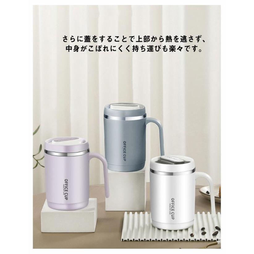 保温 保冷 マグカップ 500ml 取っ手付き 蓋付き ステンレス 真空 二重構造 タンブラー マグ コップ カップ おしゃれ オフィス 自宅 レ | ブランド登録なし | 15