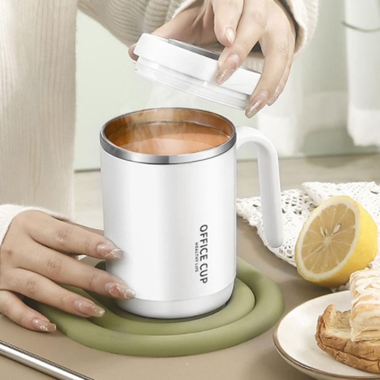 保温 保冷 マグカップ 500ml 取っ手付き 蓋付き ステンレス 真空 二重構造 タンブラー マグ コップ カップ おしゃれ オフィス 自宅 レ | ブランド登録なし | 01