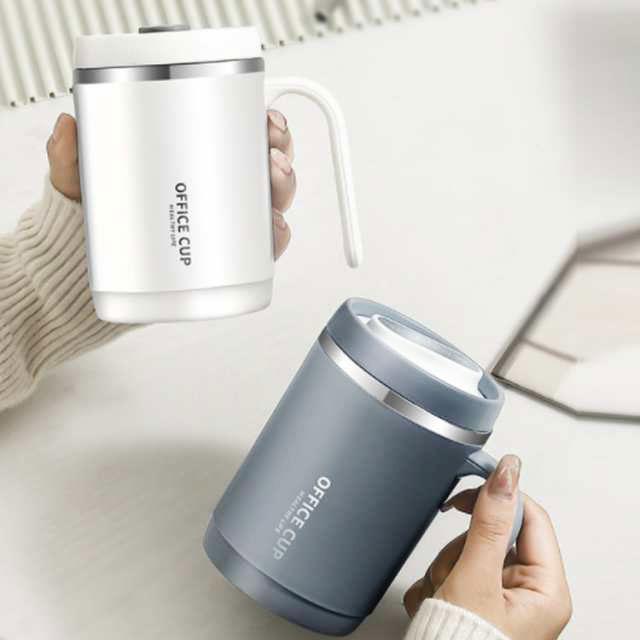 保温 保冷 マグカップ 500ml 取っ手付き 蓋付き ステンレス 真空 二重構造 タンブラー マグ コップ カップ おしゃれ オフィス 自宅 レ | ブランド登録なし | 02