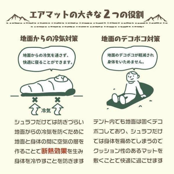 エアマット キャンプ 全3色 厚さ5cm 連結可能 枕付き 収納袋付き 自動膨張式 車中泊 テントマット インフレーターマット アウトドア エアベッド | ブランド登録なし | 07