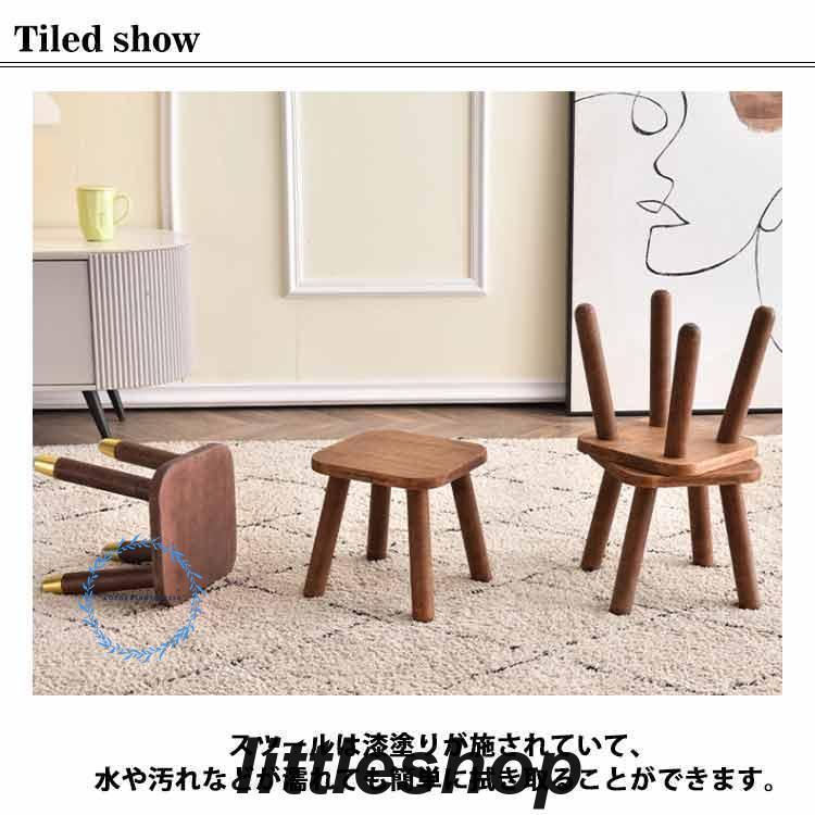 木製スツール キッズ 椅子 子供 ミニスツール おしゃれ 小さい ウッドスツール 子供用 イス 天然木 かわいい ロースツール 低い椅子 幼児 アンテ | ブランド登録なし | 07