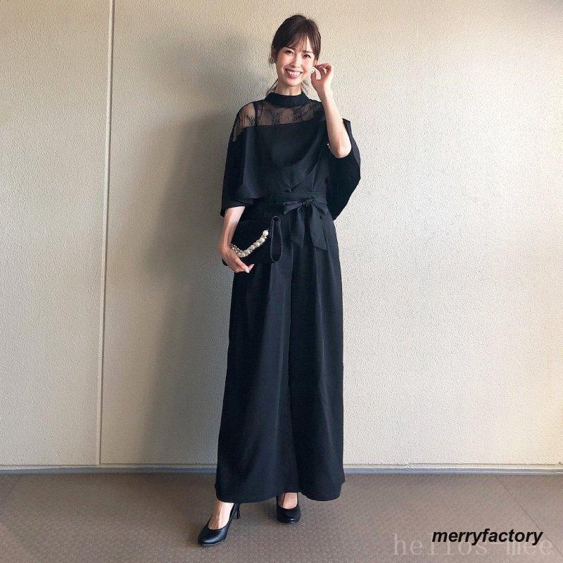 ドレススーツセットワイドパンツケープレース春夏秋パーティードレス | ブランド登録なし | 13