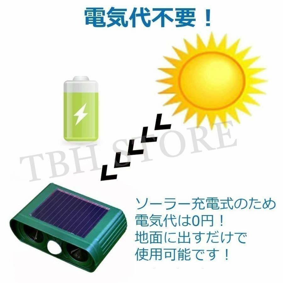 タイム野良 猫バリア 猫よけ ソーラー式 音波 赤外線センサー 簡単設置 猫 犬 ネズミ キツネ 鳥 スズメ 鳩 カラス 撃退 動物対策器 害獣対策 | ブランド登録なし | 02