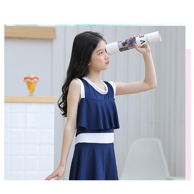 スクール水着 キッズ 子供水着 スイムウェア ベビー水着 無地 オールインワン ジュニア ワンピース フリル水着 女の子 夏 水着セット 可愛い | ブランド登録なし | 05