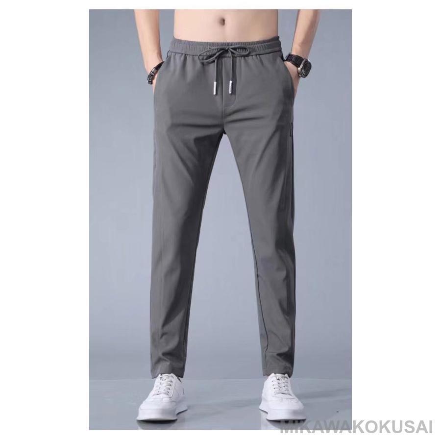 冷感パンツ メンズ アイスシルク 接触冷感 ひんやり 涼しい 夏 ゴルフパンツ スキニーパンツ チノパン ストレッチ 通気 速乾 スポーツ カジュアル | ブランド登録なし | 02