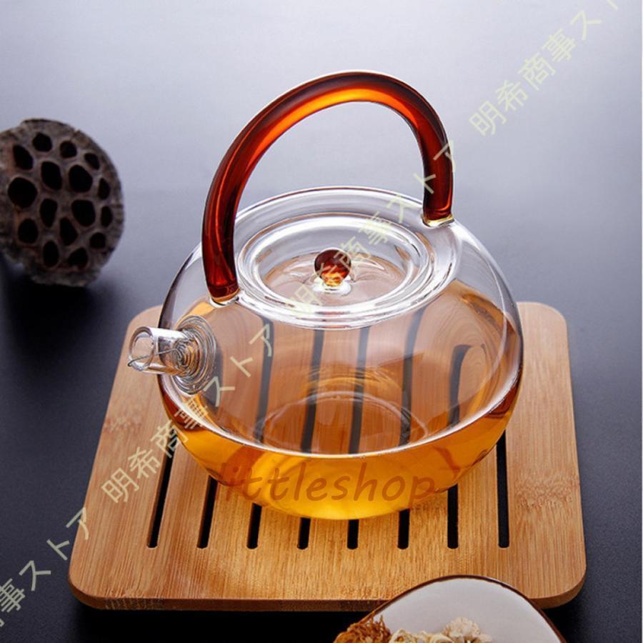 ガラス ティーポット IH対応 耐熱 耐冷 かわいい ポット コーヒー 紅茶 茶器 ステンレス茶こし付き 耐熱ガラス おしゃれ 大容量 ふたつき | ブランド登録なし | 06
