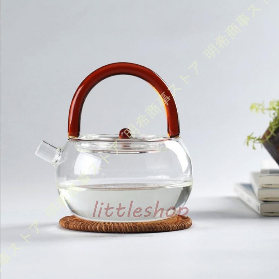 ガラス ティーポット IH対応 耐熱 耐冷 かわいい ポット コーヒー 紅茶 茶器 ステンレス茶こし付き 耐熱ガラス おしゃれ 大容量 ふたつき | ブランド登録なし | 07
