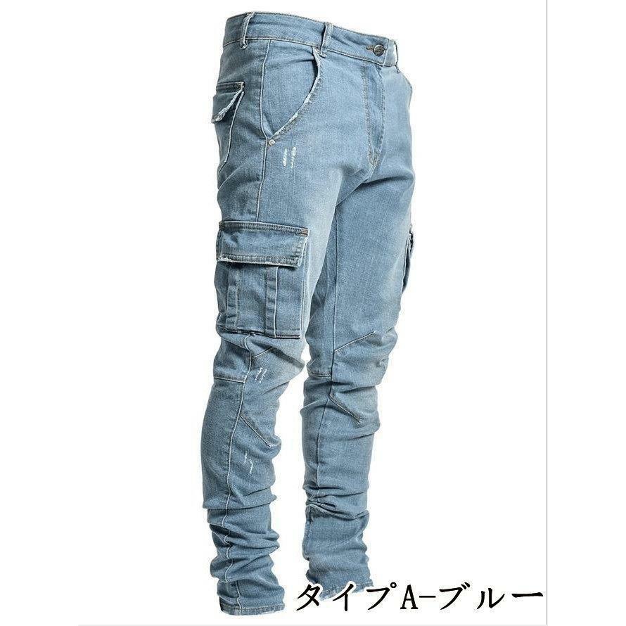 バイクパンツ メンズ デニムパンツ バイク レーシング オートバイパンツ バイクウェア ライダーパンツ 男性 耐磨 カジュアル 通勤 通学 父の日 | ブランド登録なし | 01